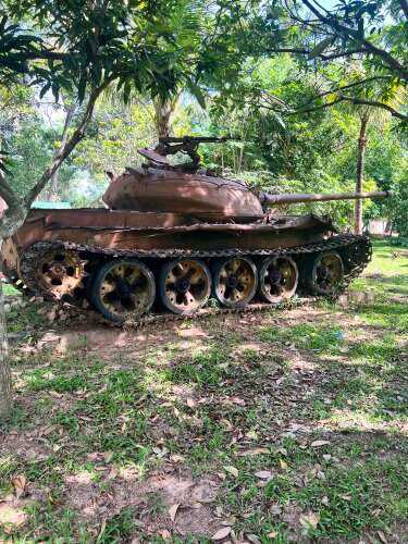 Russian War Tank used during Khmer Rouge unrest Roaming Atlas