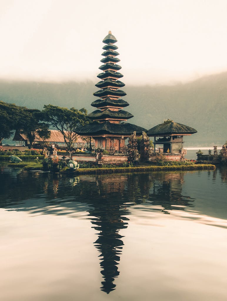 Pagoda Beside Body Of Water Wanderlust