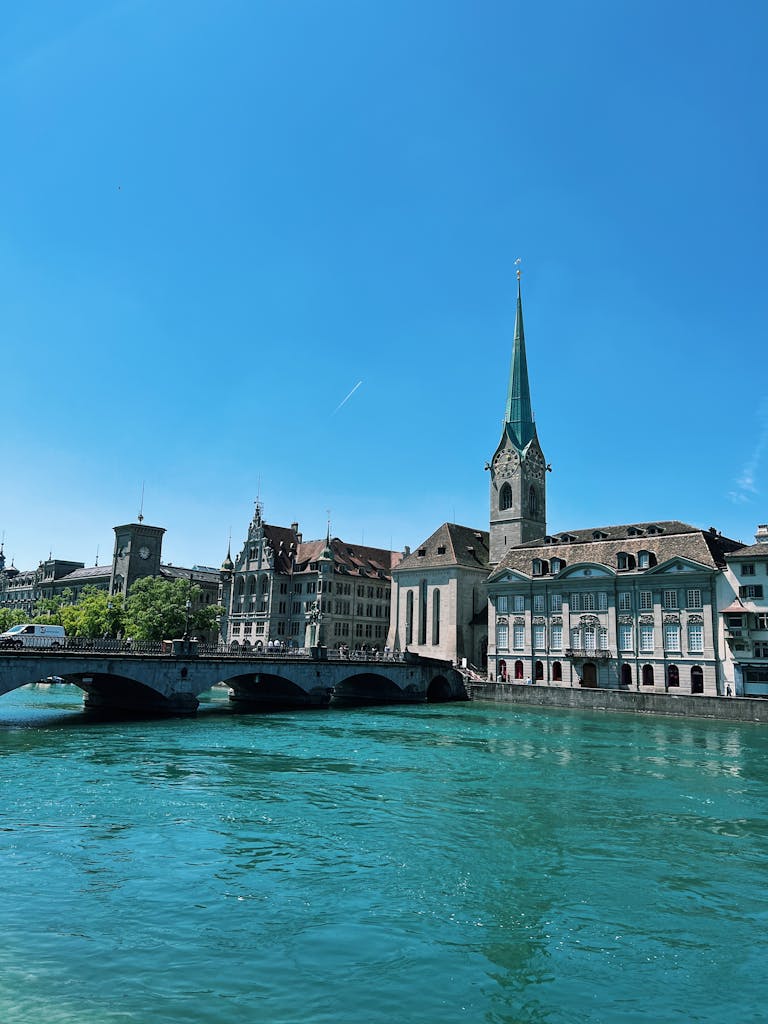 The Imperial Abbey of Fraumunster in Zurich, Switzerland