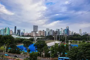 Lucy in the sky spark Jakarta rooftop view